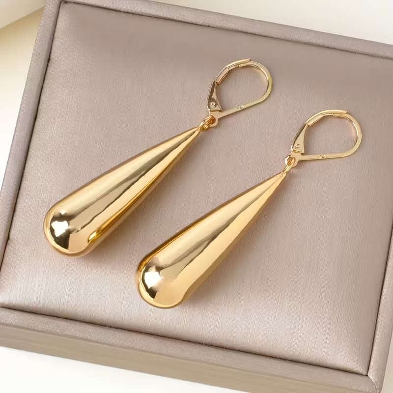 Delicate Artisan Gold Earring