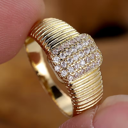 Delicate Artisan Gold Ring