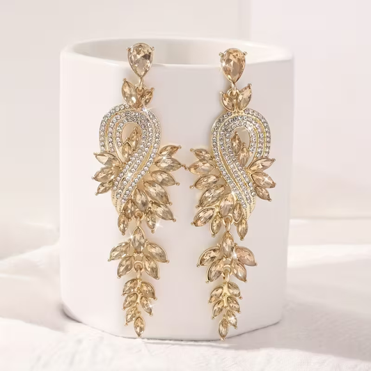 Cocktail Crystal Dangling Earrings
