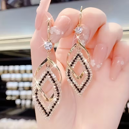 Exquisite Double-Layer Hollow Earrings