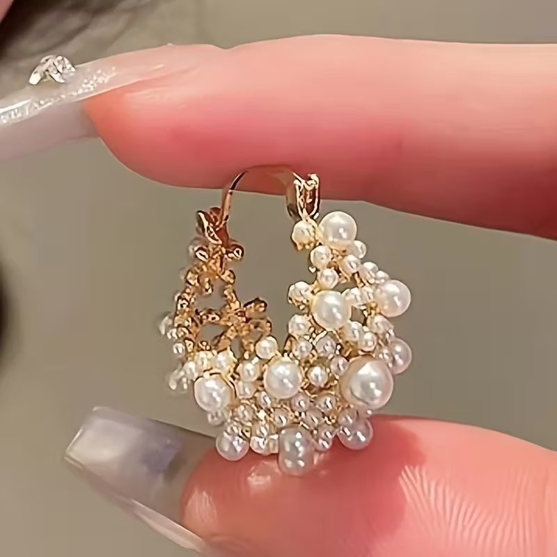 Vintage Handmade Gold Earring