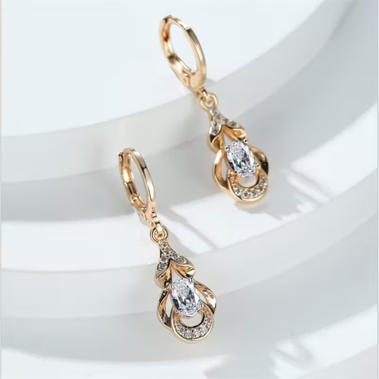 Large Teardrop Crystal Earrings