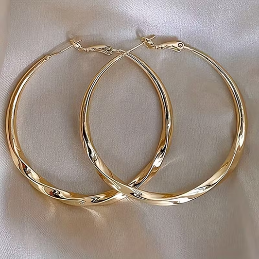Large Hoop Gold Earrings