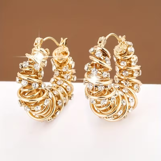Temper Flower Roll Earrings