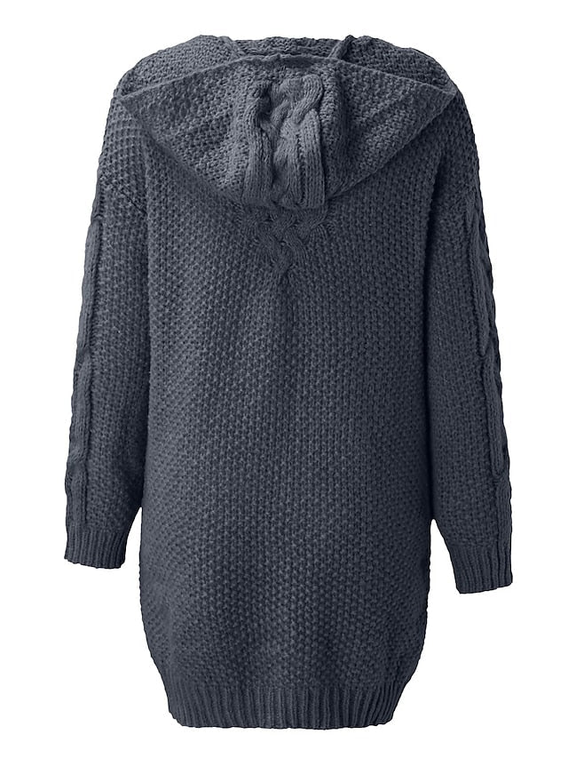 KS | Cardigan with hood in chunky knit