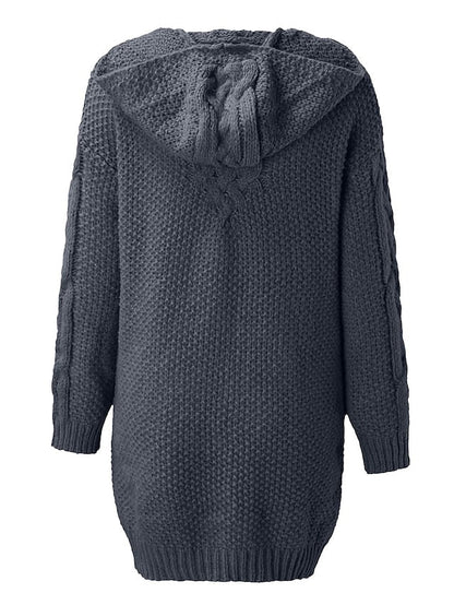 KS | Cardigan with hood in chunky knit