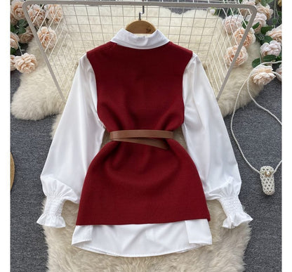 JO | Sleeveless sweater top set