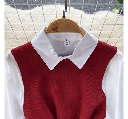 JO | Sleeveless sweater top set