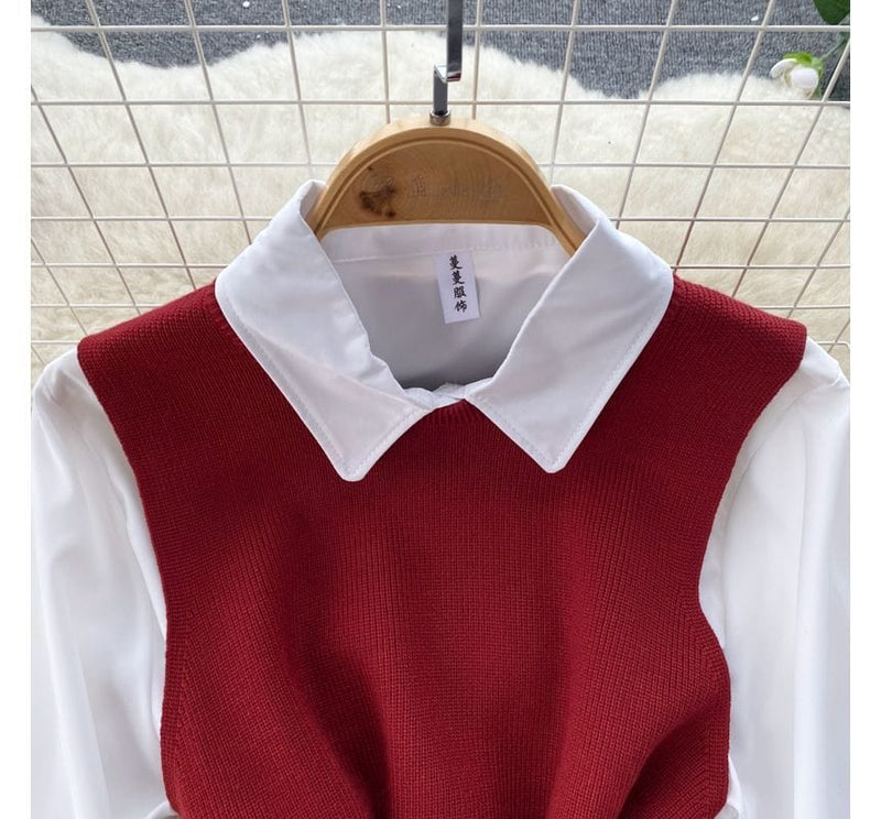 JO | Sleeveless sweater top set