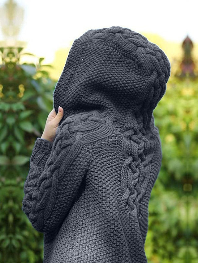 KS | Cardigan with hood in chunky knit