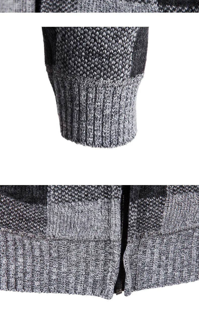 JO | Hooded sweatshirt with check pattern and long sleeves