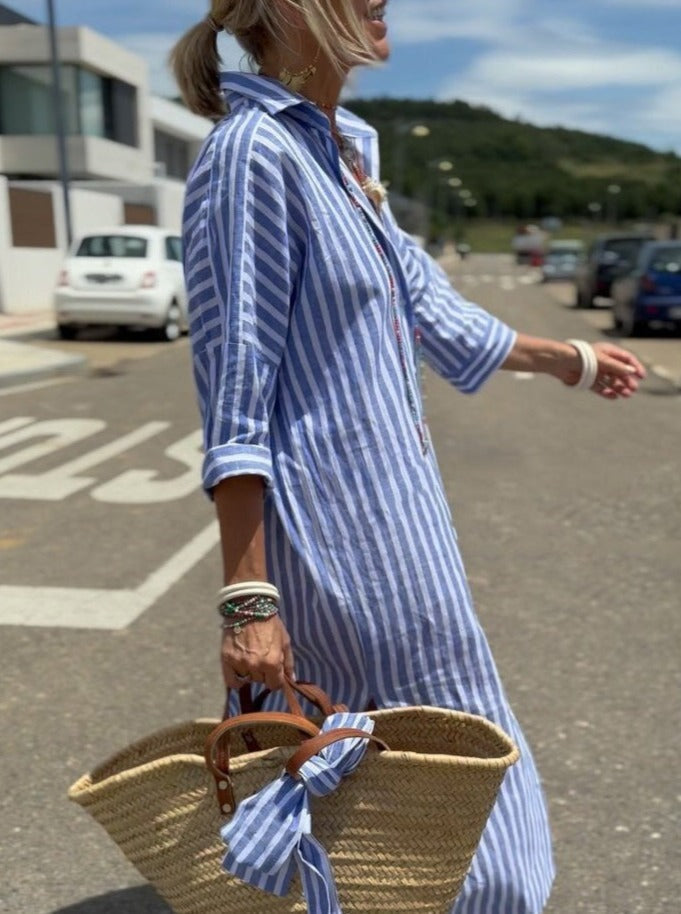 KS | Classic striped shirt dress