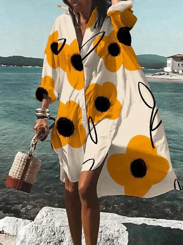 KS | Printed A-line midi dress