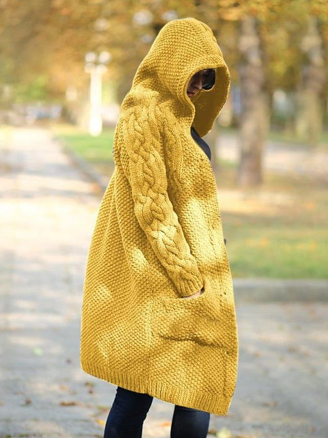 KS | Cardigan with hood in chunky knit