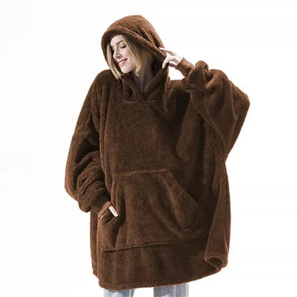 JO | Oversized hooded fleece pullover