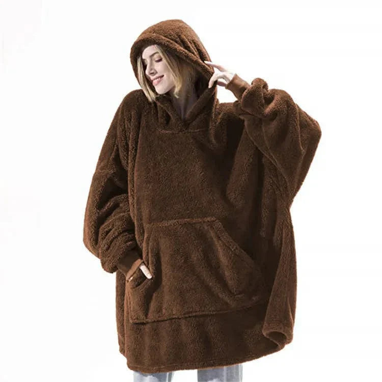 JO | Oversized hooded fleece pullover