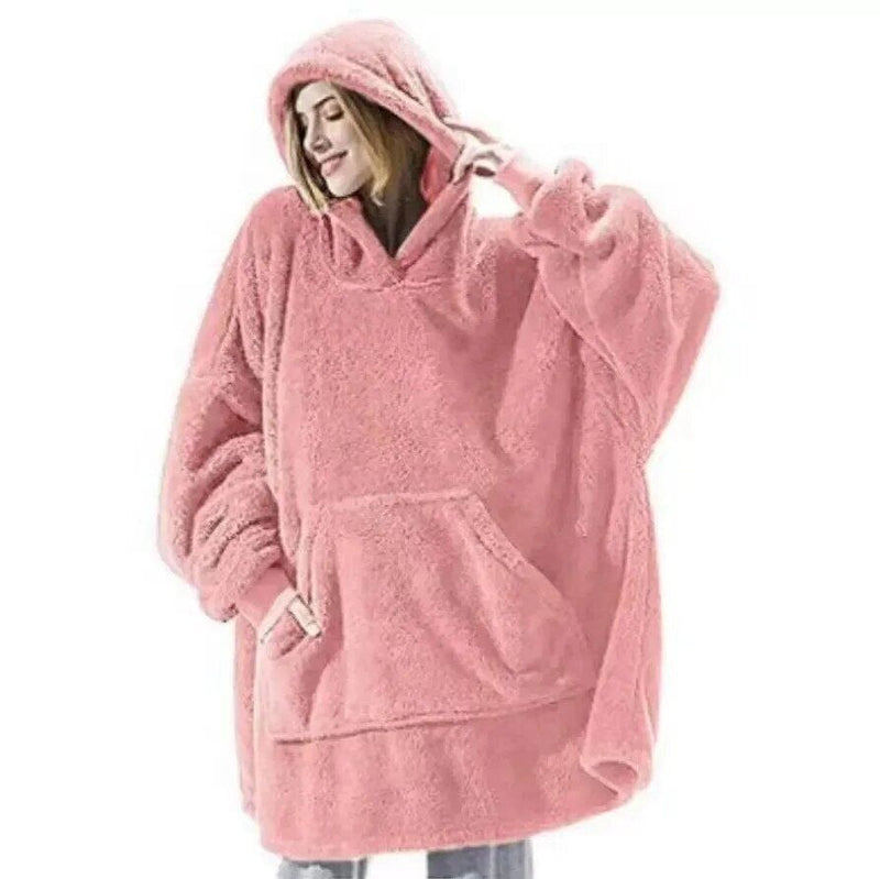 JO | Oversized hooded fleece pullover
