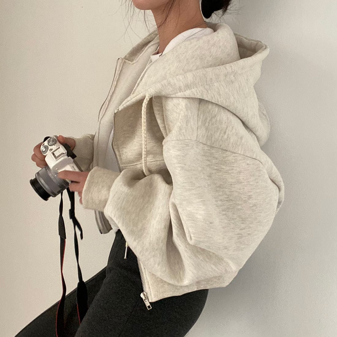 JO | Casual sweater with long sleeves and drawstring