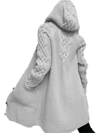 KS | Cardigan with hood in chunky knit
