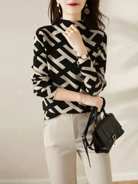 JO | Checked sweater for women