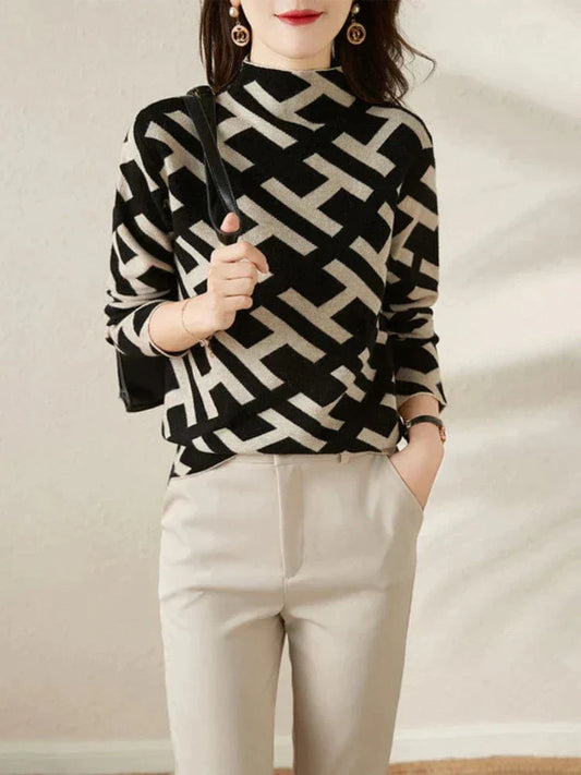 JO | Checked sweater for women