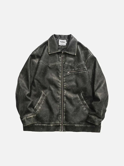 JO | Deep Washed Leather Jacket