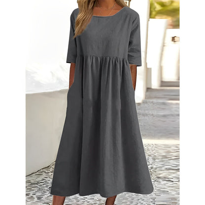 KS | Plain midi dress