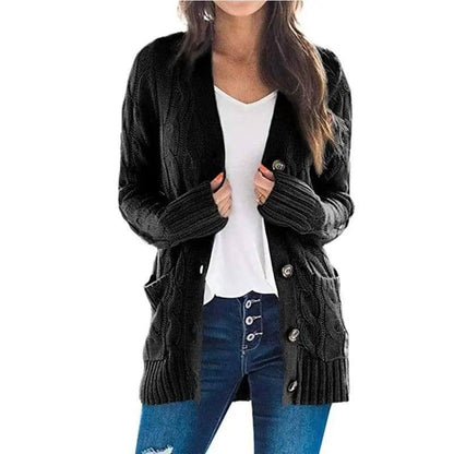 Mid-length Sweater Cardigan-14