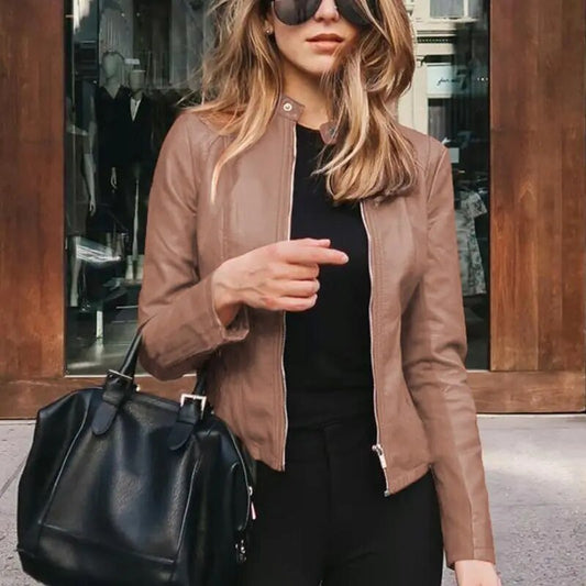 JO | Classic leather jacket for women