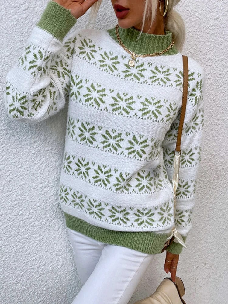 JO | Turtleneck sweater with snowflake for women 2024