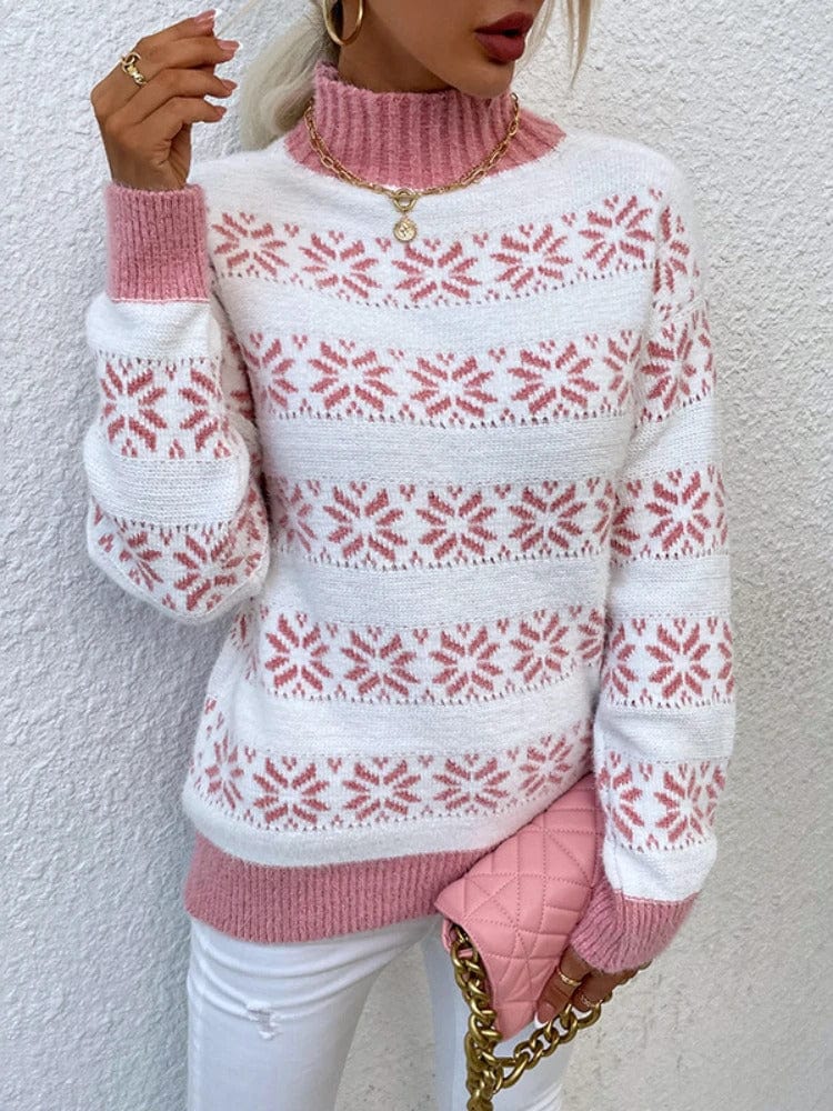JO | Turtleneck sweater with snowflake for women 2024
