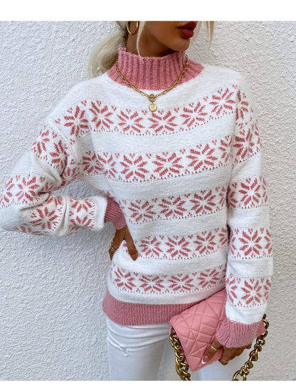 JO | Turtleneck sweater with snowflake for women 2024
