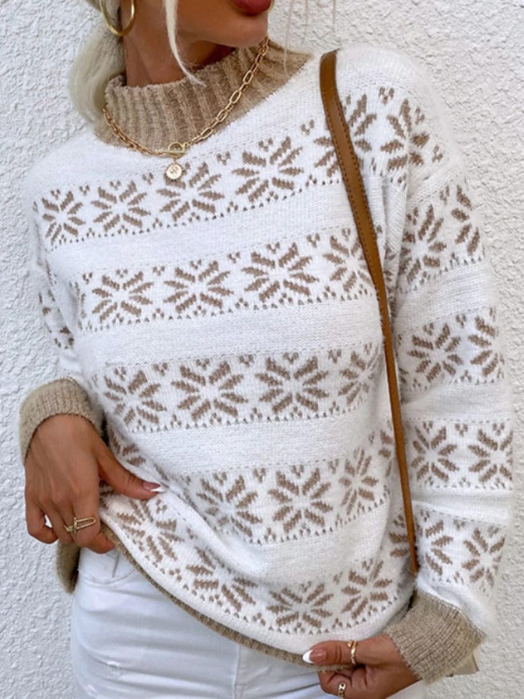 JO | Turtleneck sweater with snowflake for women 2024