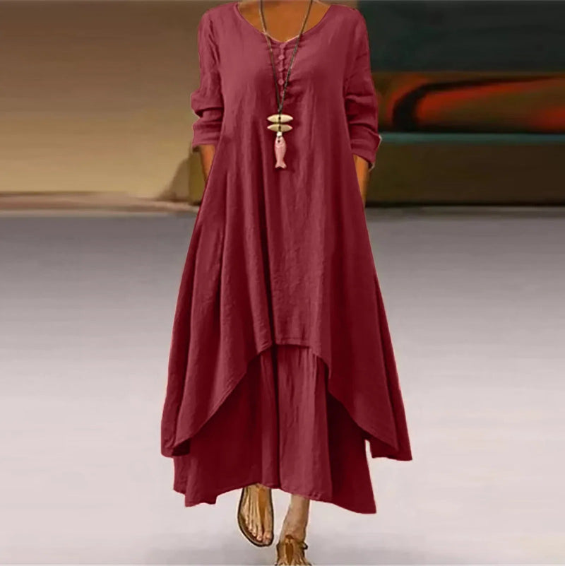 KS | Multi-layered flowing midi dress