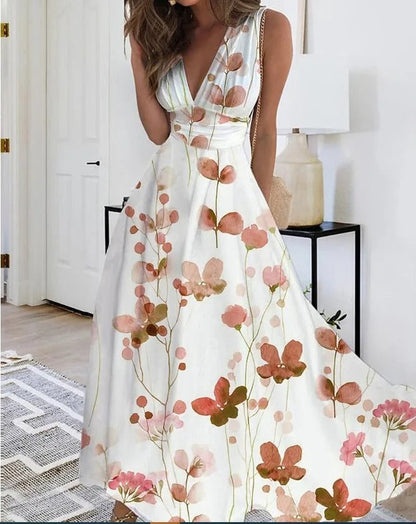 KS | V-neck sleeveless maxi dress