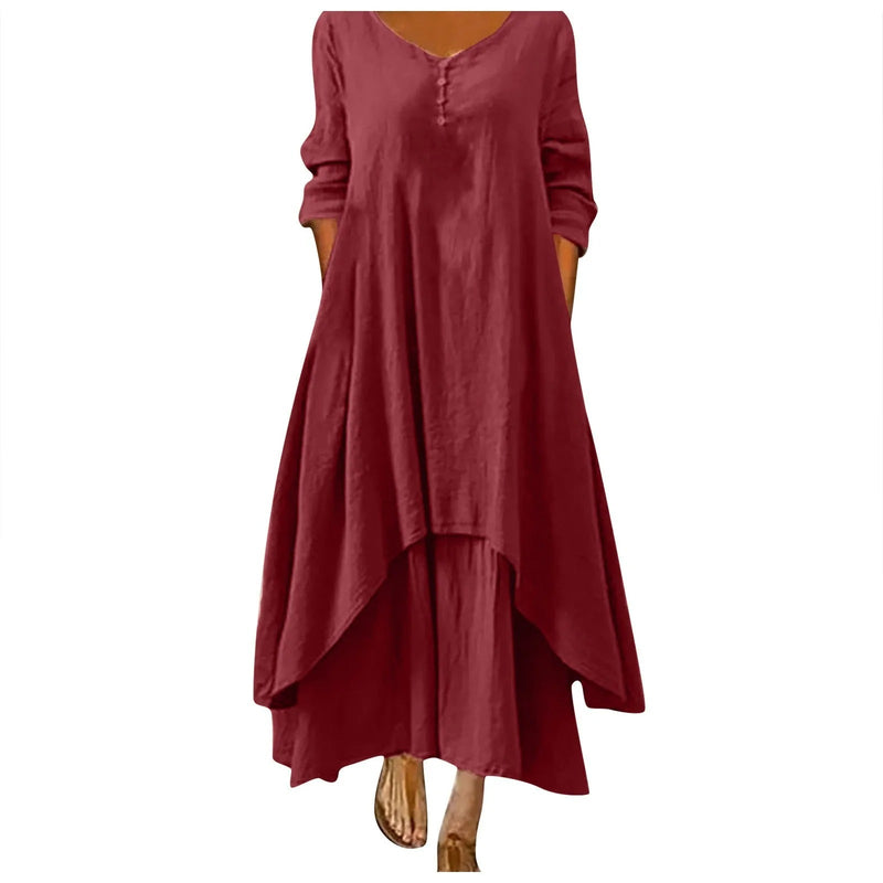 KS | Multi-layered flowing midi dress