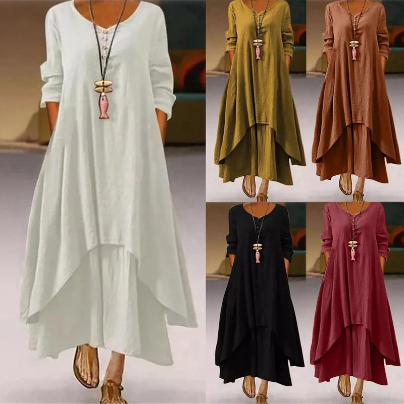 KS | Multi-layered flowing midi dress