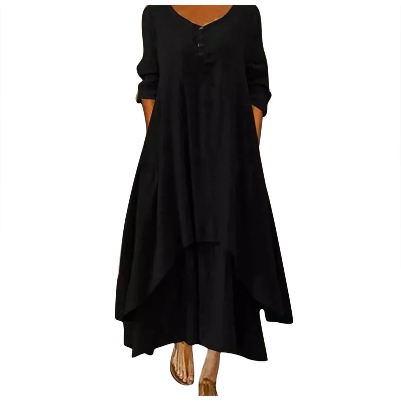 KS | Multi-layered flowing midi dress