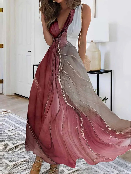 KS | V-neck sleeveless maxi dress