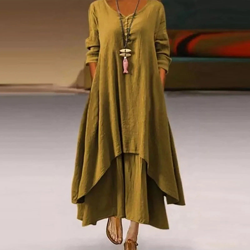 KS | Multi-layered flowing midi dress