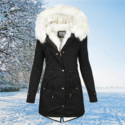JO | The new oversized parka jacket with hood and fur lining