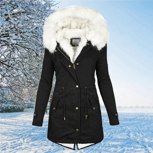 JO | The new oversized parka jacket with hood and fur lining