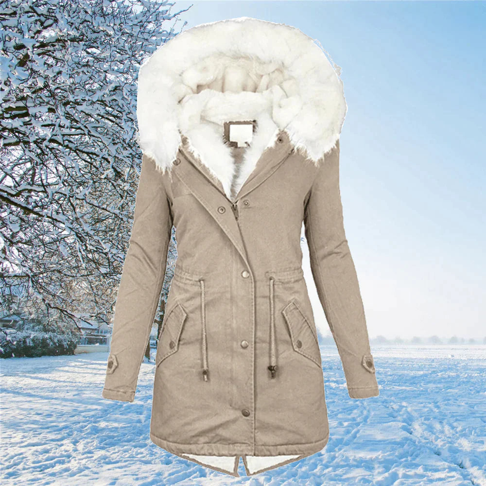JO | The new oversized parka jacket with hood and fur lining
