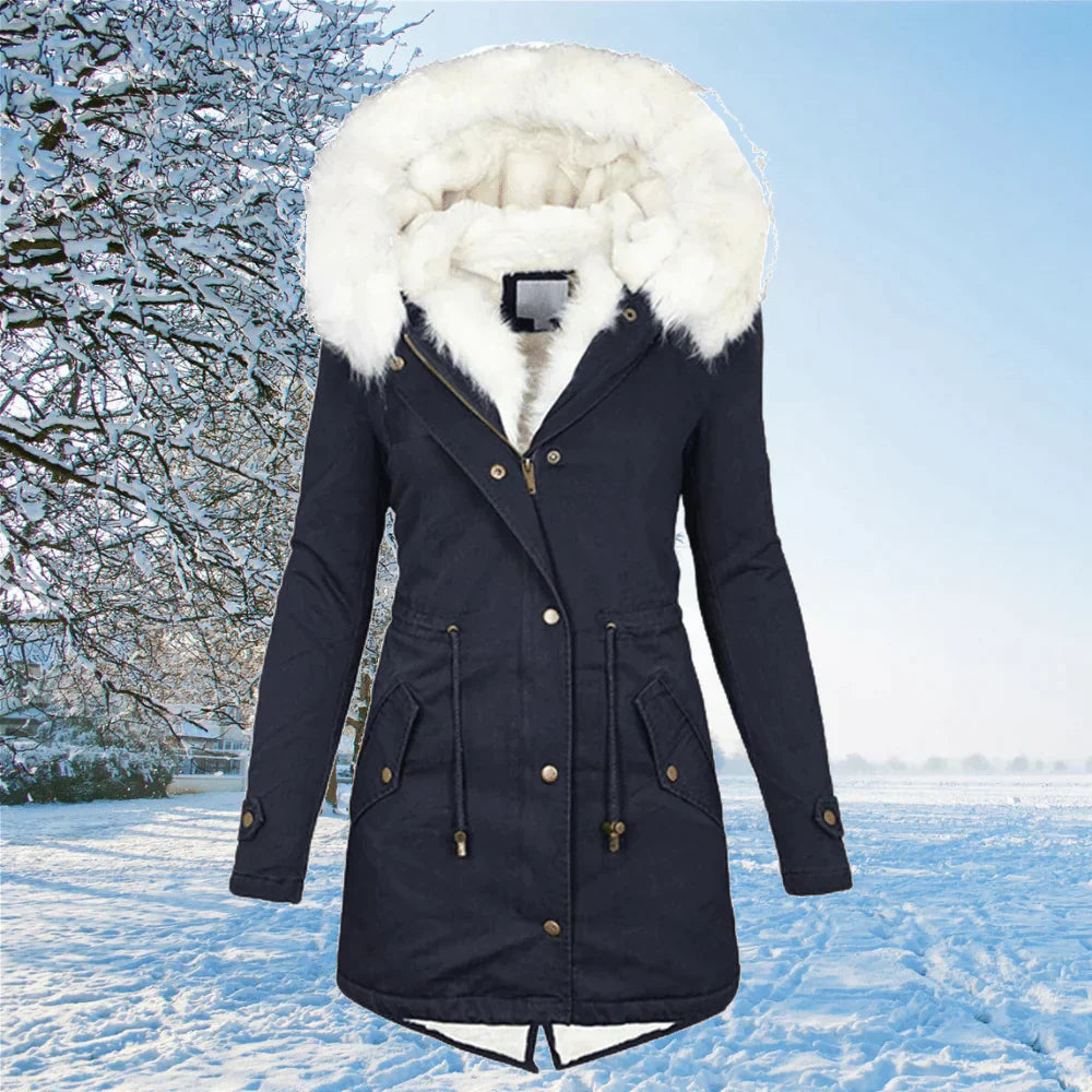 JO | The new oversized parka jacket with hood and fur lining