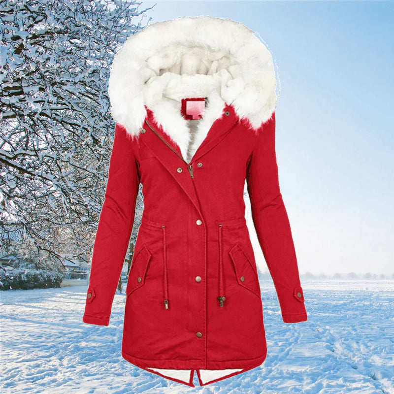 JO | The new oversized parka jacket with hood and fur lining