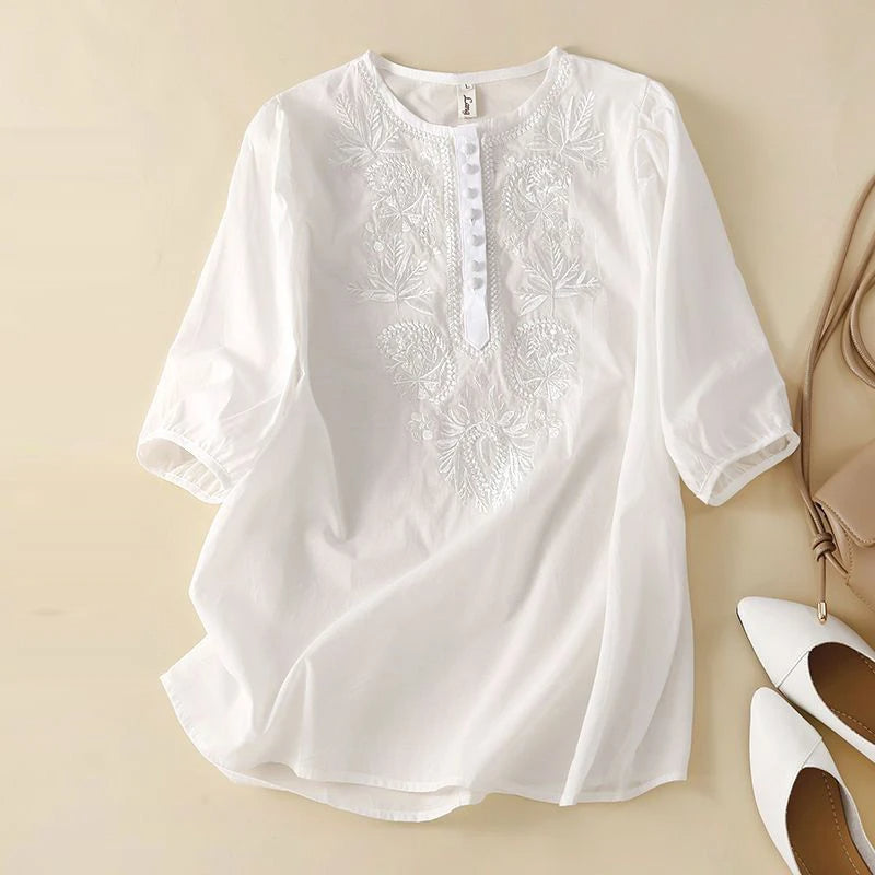 KS | Elegant blouse with embroidery