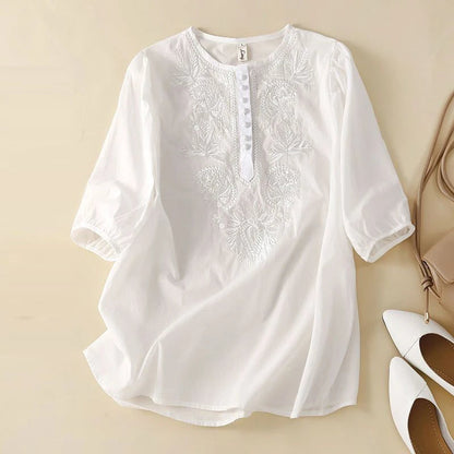 KS | Elegant blouse with embroidery