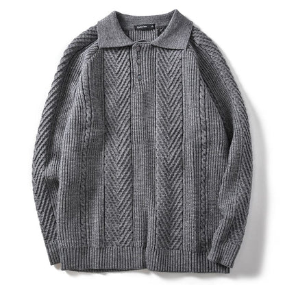 JO | Knitted polo sweater with collar