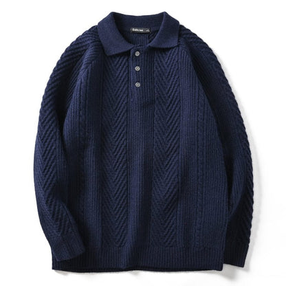 JO | Knitted polo sweater with collar