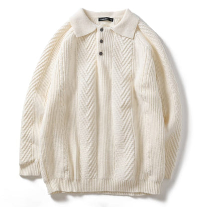 JO | Knitted polo sweater with collar
